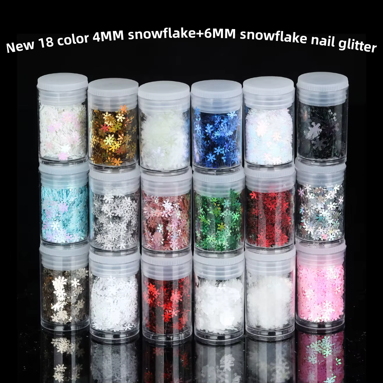 Poudre de paillettes holographiques pour ongles, 18 couleurs, 1/128 pouces, en résine, flocons de pa