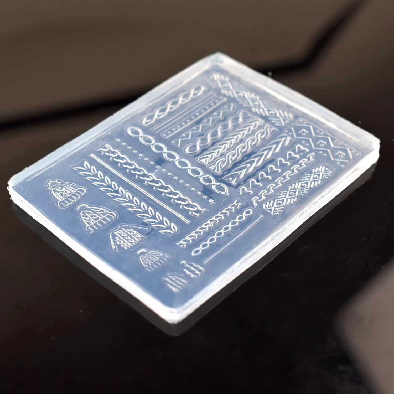 Moule 3D en Silicone pour Nail Art, avec motif de pull et ligne de chapeau, décorations en relief, m