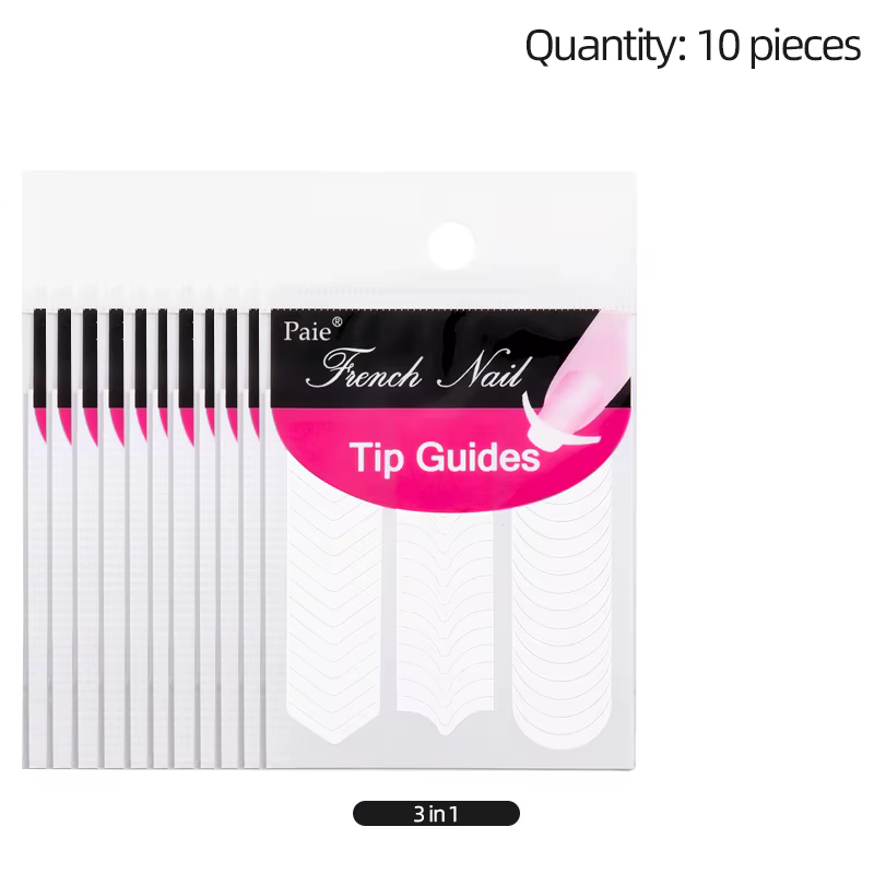 Autocollants de manucure à pointe française, 10/50/100 pièces, bandes de guidage pour Nail Art, lign