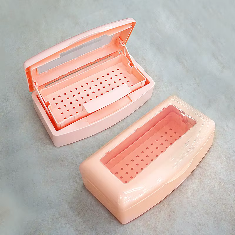 Plateau de stérilisation des ongles, boîte de désinfection propre, outil de manucure pour Salon de N