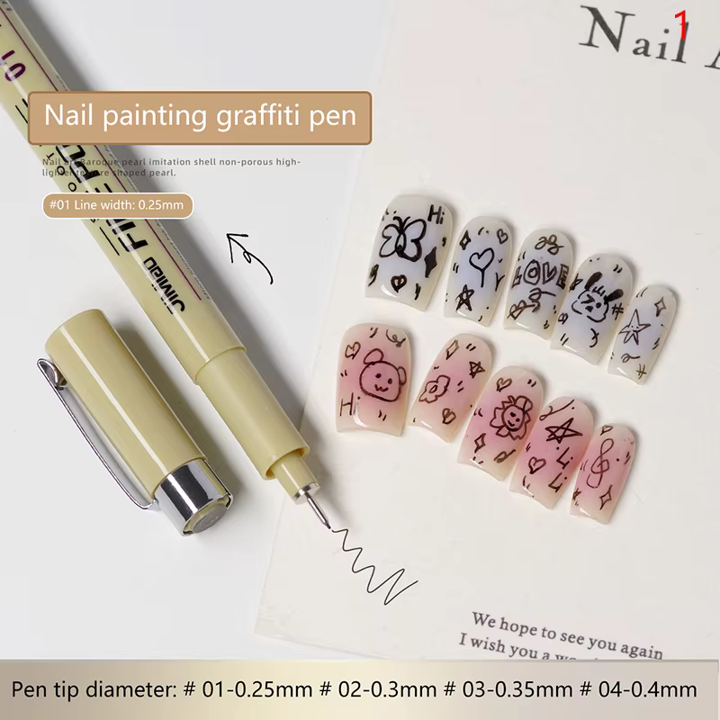 Stylo de ligne de Graffiti pour Nail Art, peinture sur Gel, stylo de dessin de fil étanche, stylo de