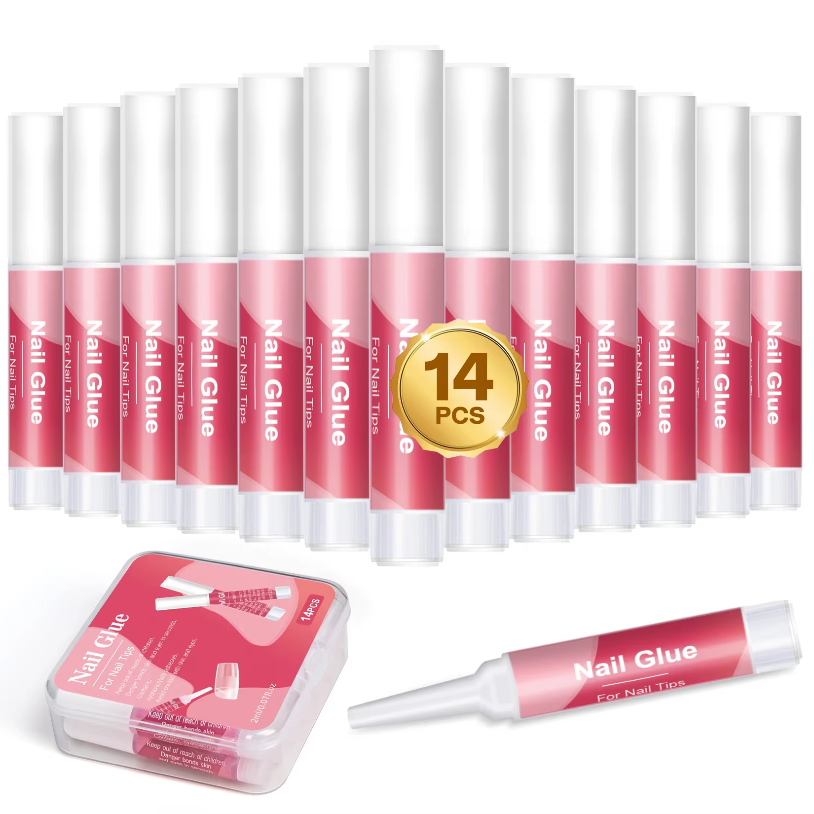 Colle à ongles pour faux ongles, colle acrylique pour pointes d'ongles, colle à ongles longue durée 