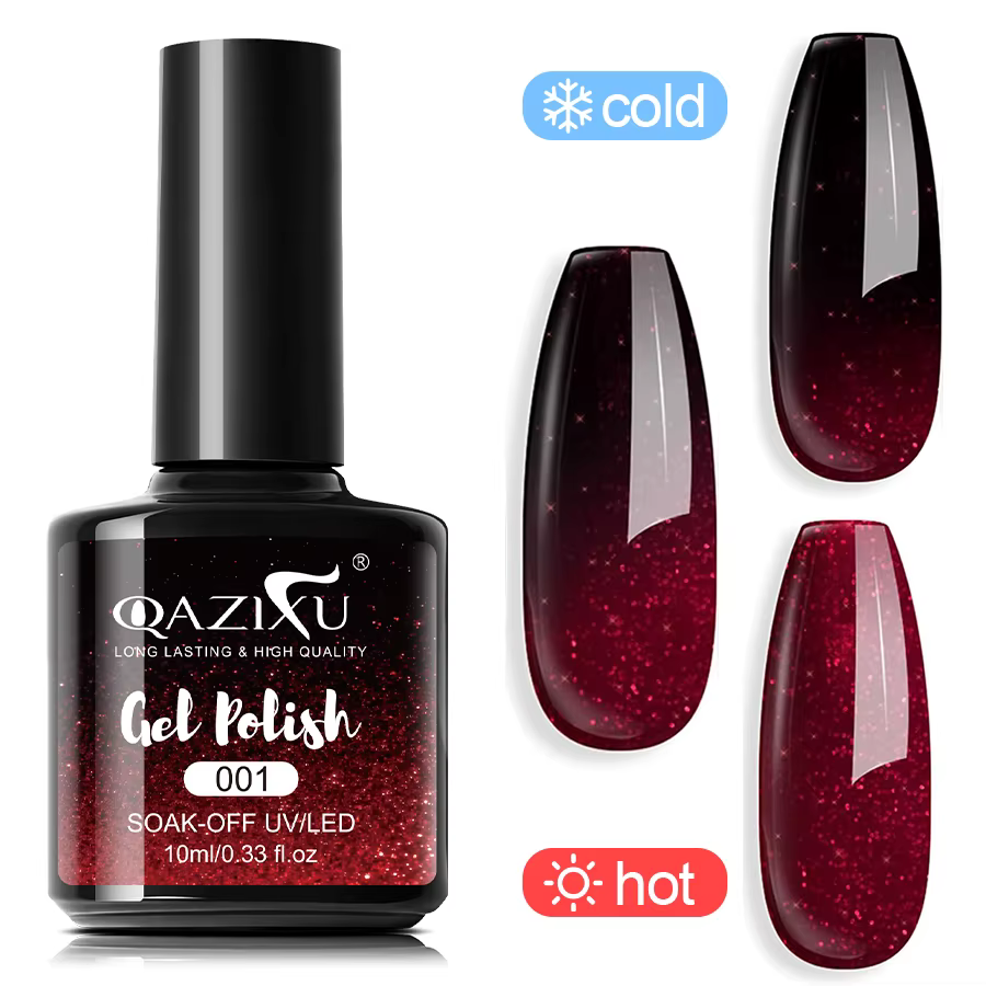 Vernis à ongles Gel thermique 10ml, couleur changeante, Semi-Permanent, à tremper, UV LED, Nail Art,