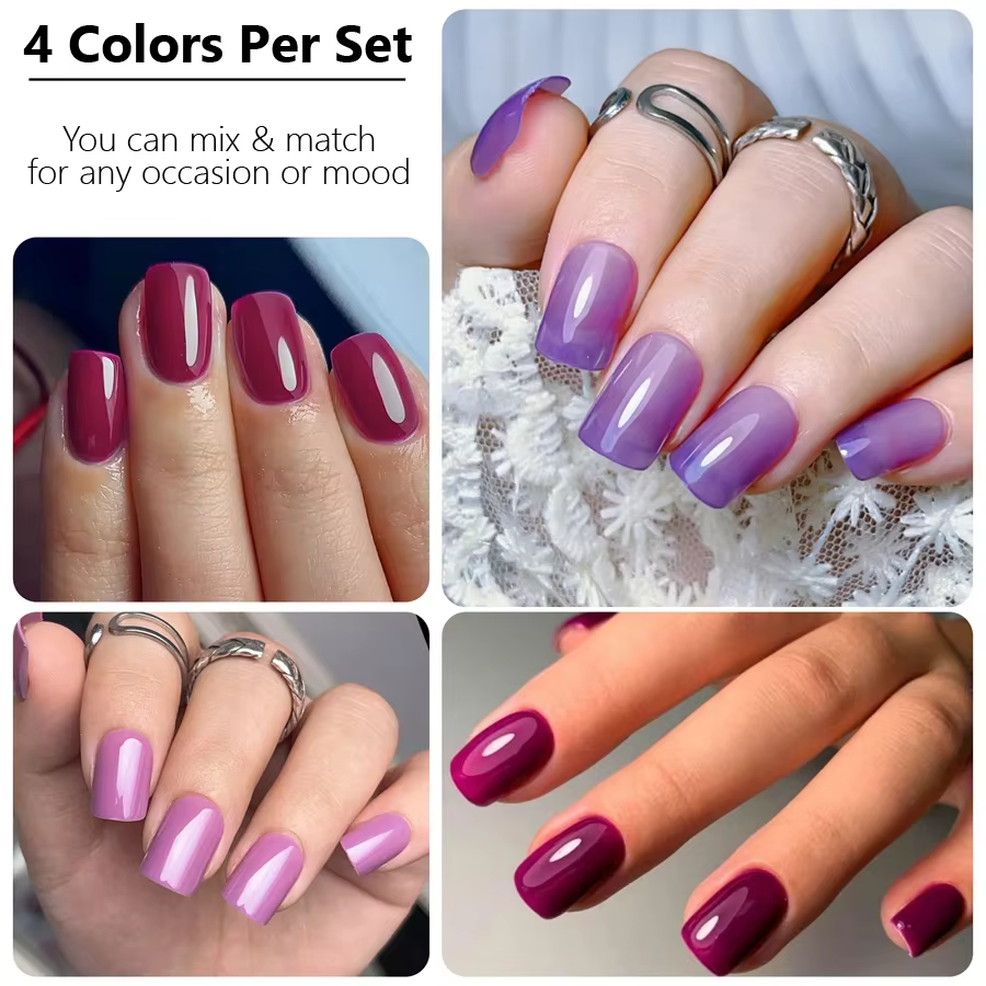96 pièces presse sur ongles courts, faux ongles de couleur unie brillante, ongles artificiels à couv