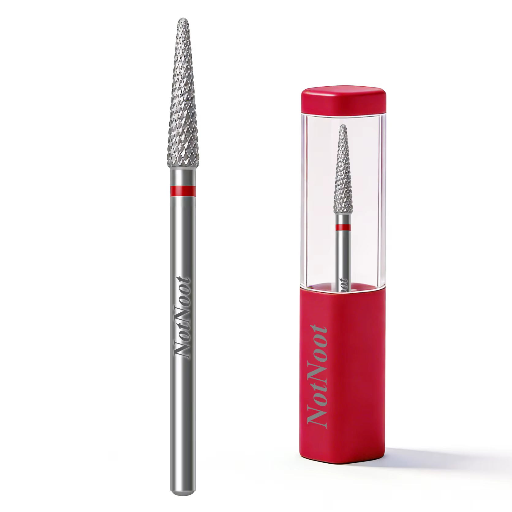 Fraise de sécurité pour ongles en carbure de tungstène argenté 3/32 po pour le nettoyage des cuticul
