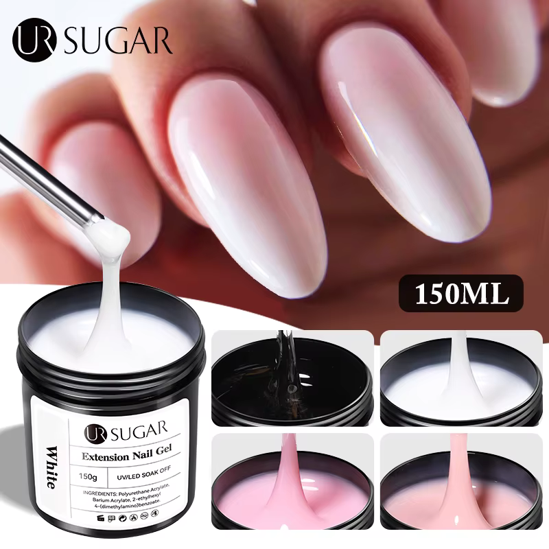 UR SUGAR 150g Extension gelée nue Rose rouge Extension rapide Gel vernis à ongles Extension UV LED m