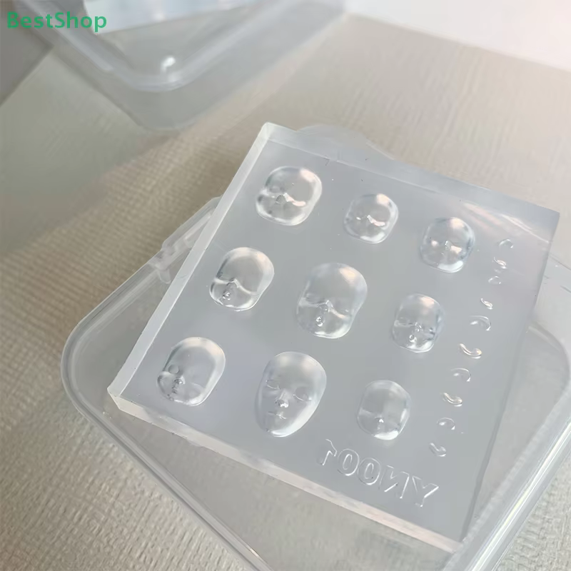 ♥ Moule 3D en Silicone pour poupée visage humain, décorations pour Nail Art, modèle de manucure Tran