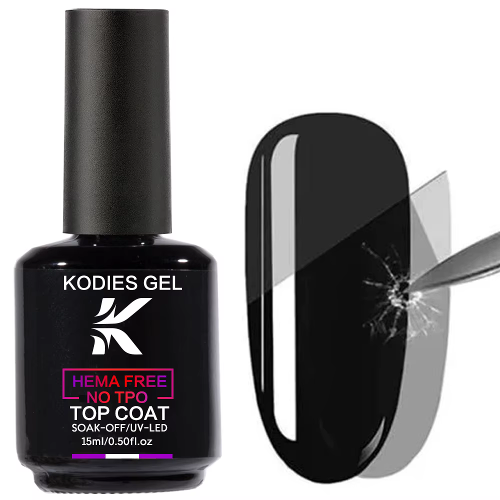 KODIES GEL TPO couche de finition gratuite vernis à ongles Gel UV HEMA gratuit Super brillant vernis