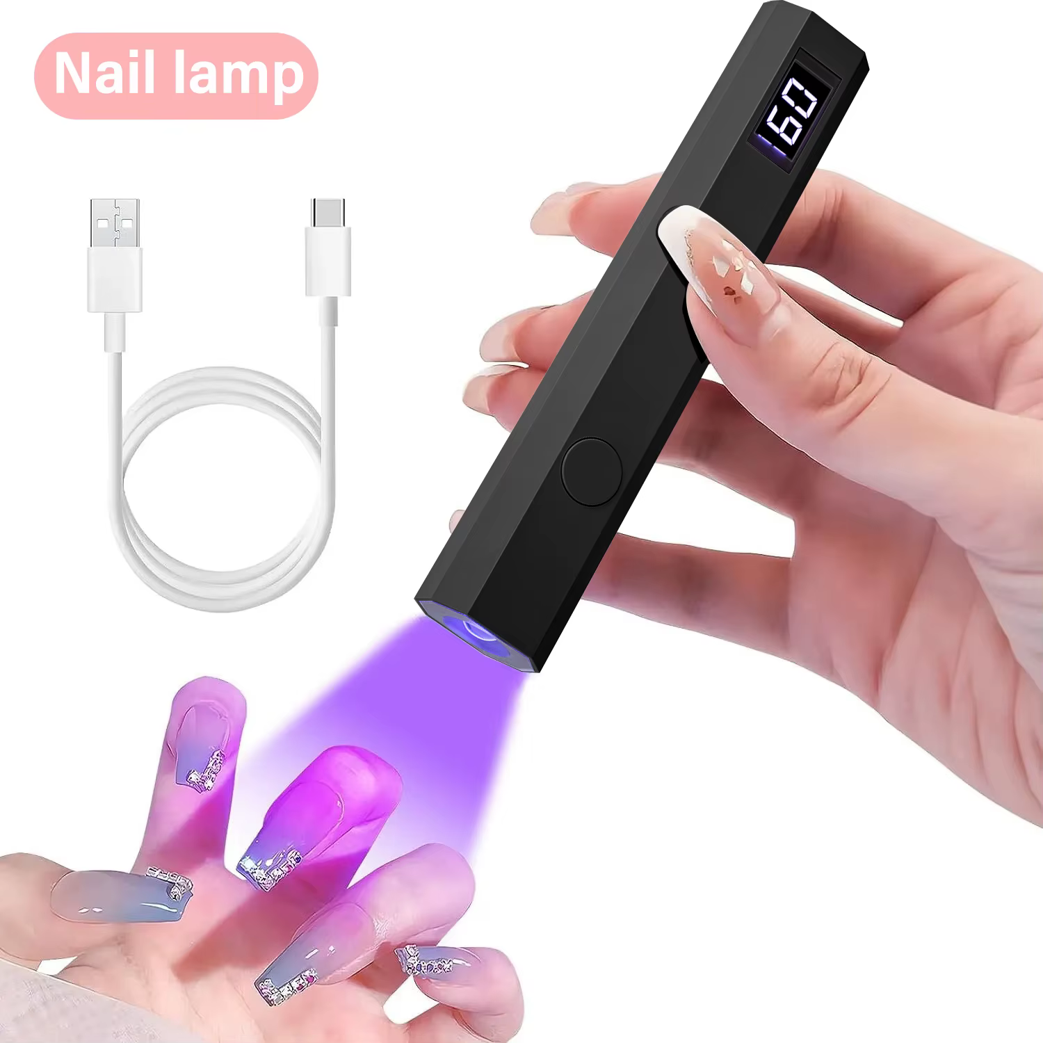 YIKOOLIN lumière UV pour ongles en Gel Mini lampe UV pour ongles lumière LED professionnelle pour le