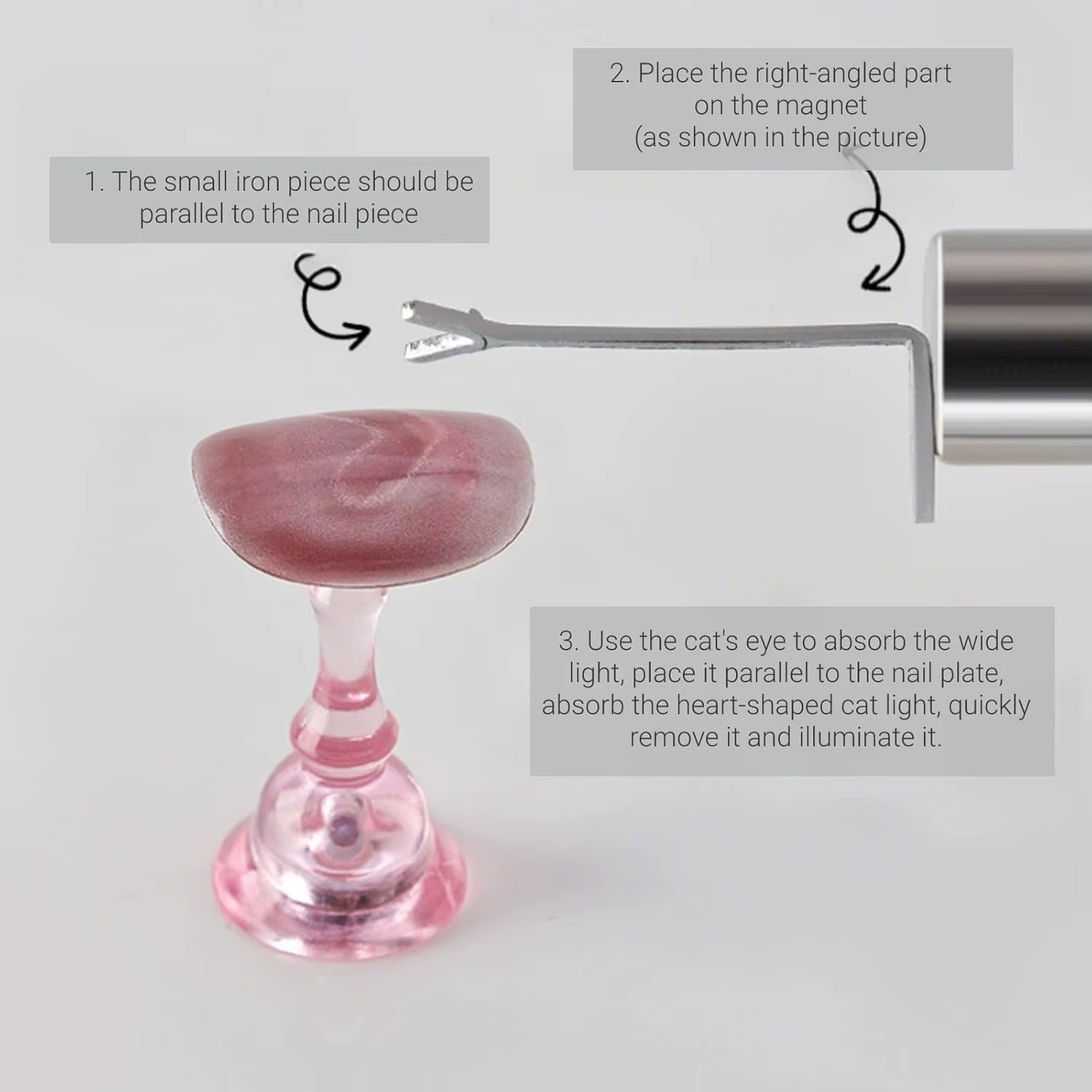 Ensemble d'aimants pour ongles en forme de Y, bâton magnétique cylindrique pour créer un œil de chat