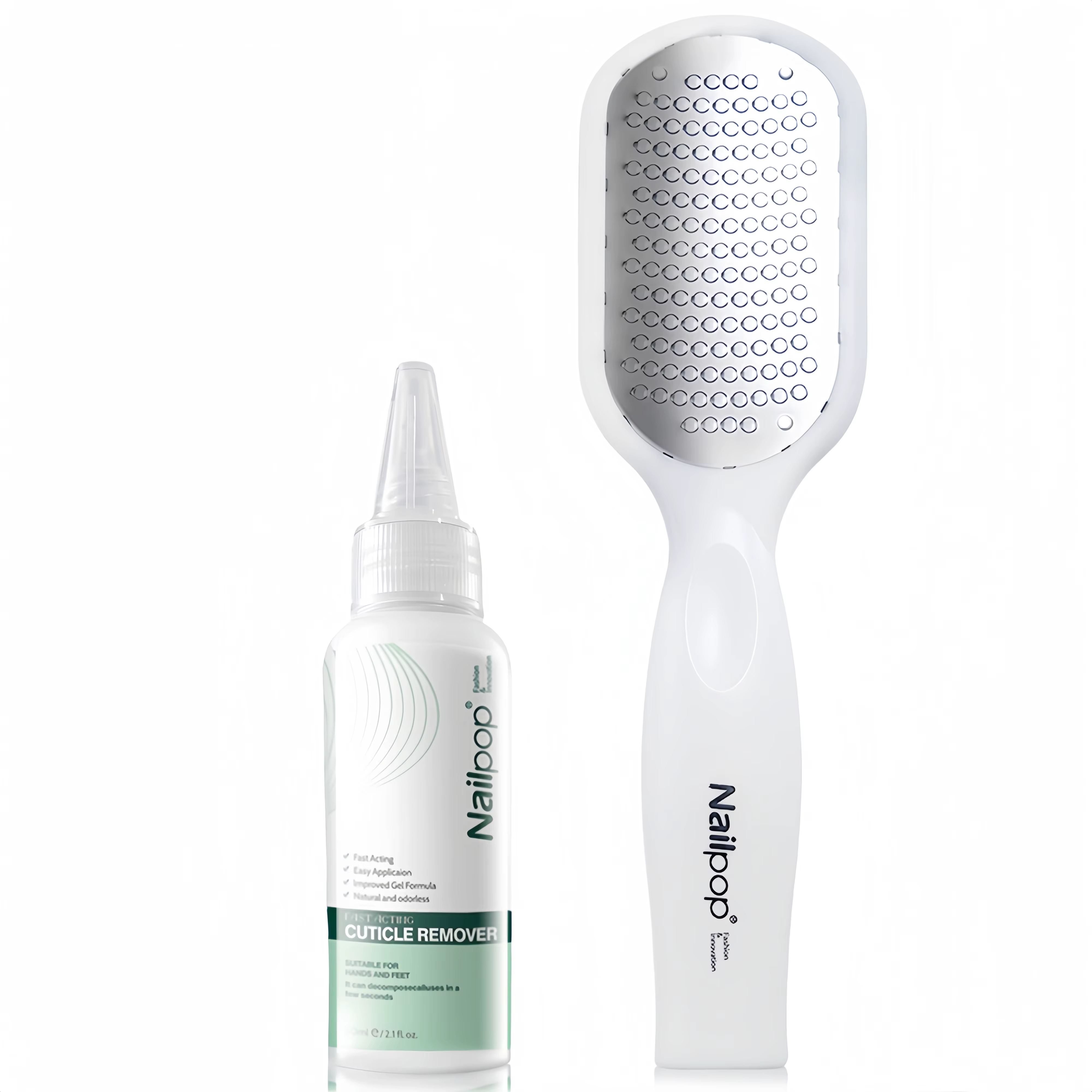 Nailpop 60ml ensemble d'adoucisseur de pieds pour l'exfoliation rapide adoucir les callosités élimin