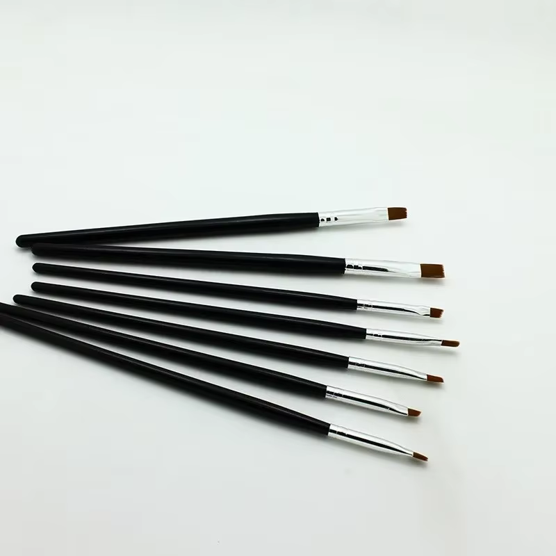 Ensemble professionnel de 7 pinceaux pour la décoration des ongles, pinceaux pour la poudre acryliqu