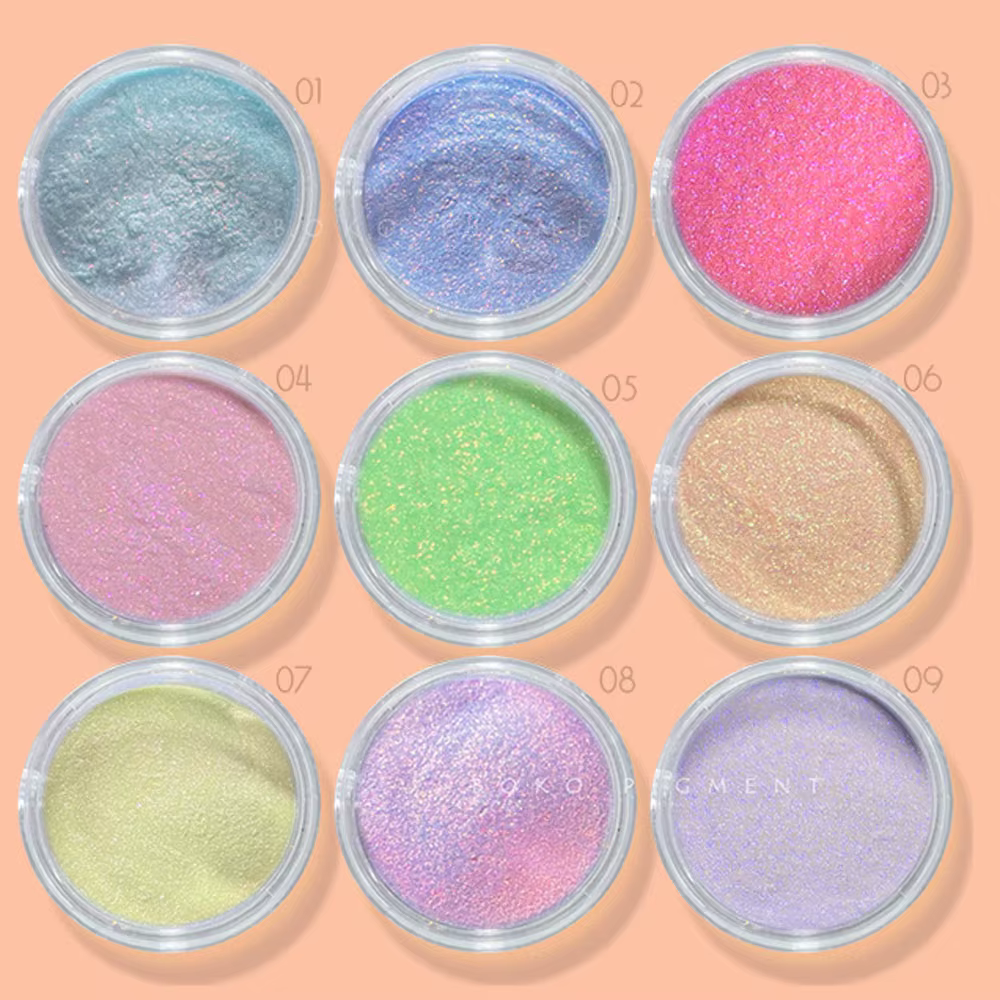 9 couleurs magique Aurora Chrome poudre à ongles effet miroir néon caméléon ongles paillettes mettre