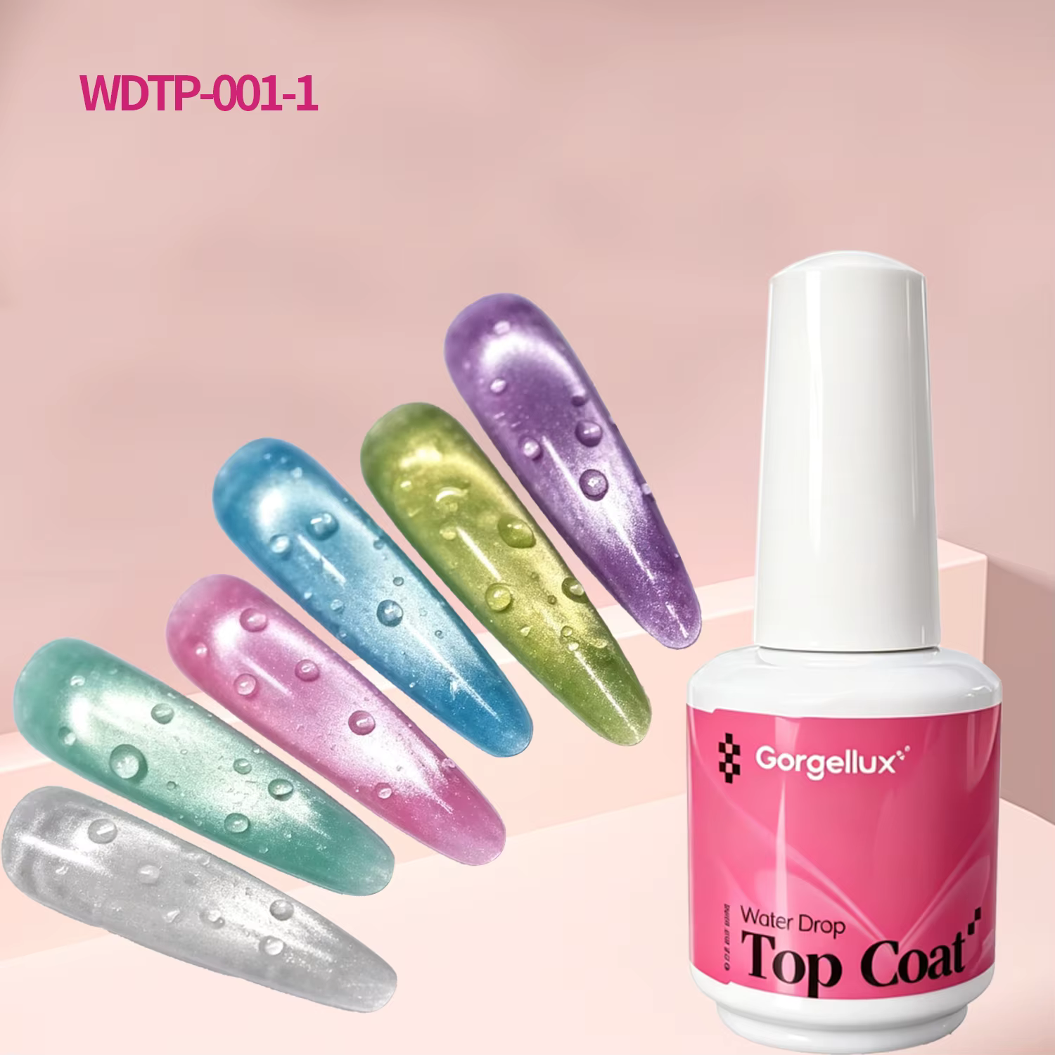 Gorgellux Gel de finition 3D effet goutte d'eau 15ml, sans HEMA ni TPO, sans résidu, longue tenue, b