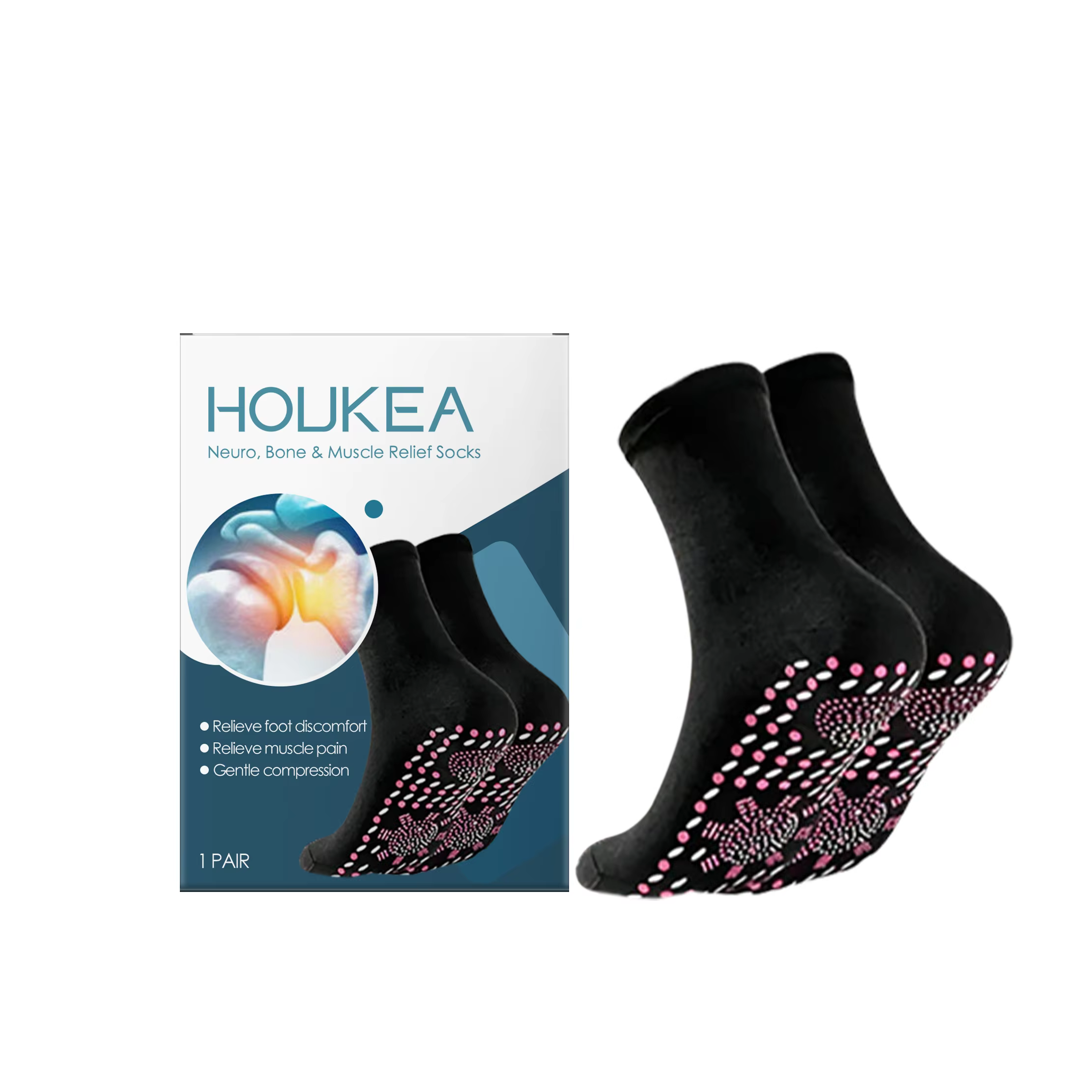 Chaussettes de soins des pieds confortables – Soulagement doux pour les pieds endoloris et fatigués,