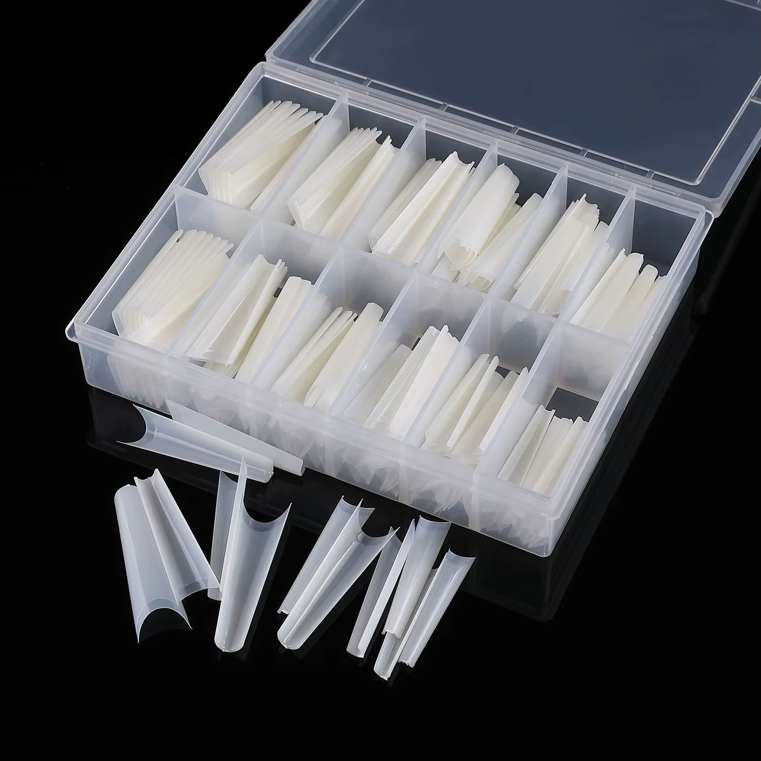 240 pièces/boîte faux ongles conseils carré droit Extra Long demi couverture ongles artificiel acryl