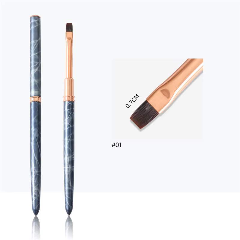 Brosse à ongles marbrée, Gel de manucure, stylo d'extension UV acrylique, vernis à ongles, peinture,