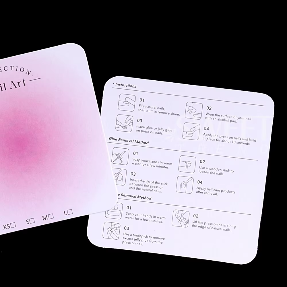Carte d'exposition pour Nail Art, 20/30/50/100 pièces, 6.5x6.5cm, carte d'emballage pour ongles à pr