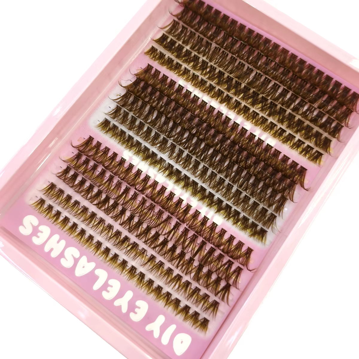 HBZGTLAD Spikes 40P-120P grappes de cils marron naturellement 240 grappes faux cils extensions de ci