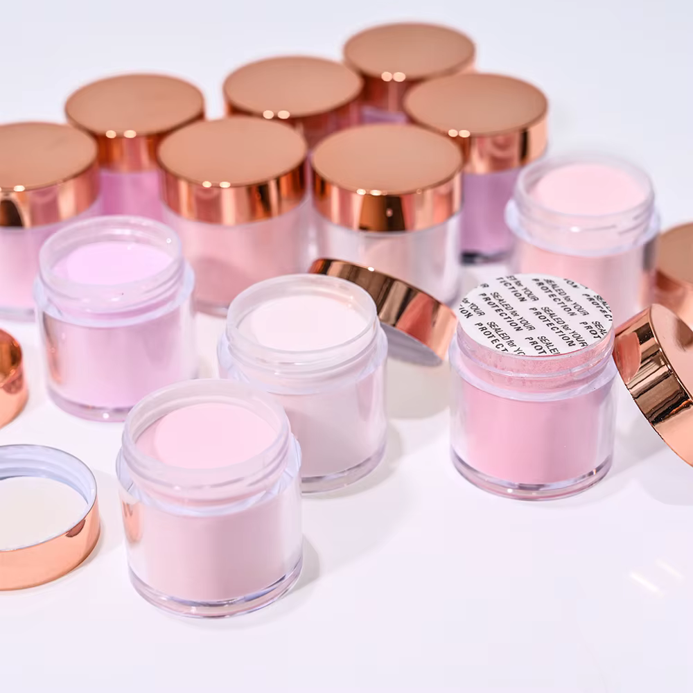 Poudre acrylique pour ongles N64.Art, 10 g/bouteille, pointes en polymère, extension rose nude, trem