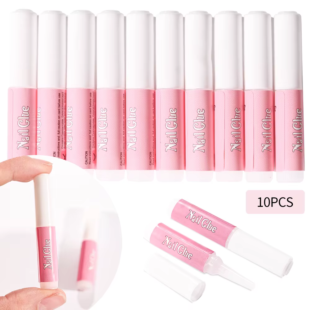 Colle à ongles Super forte pour ongles en acrylique, 100 pièces, à pression, adhésif professionnel p