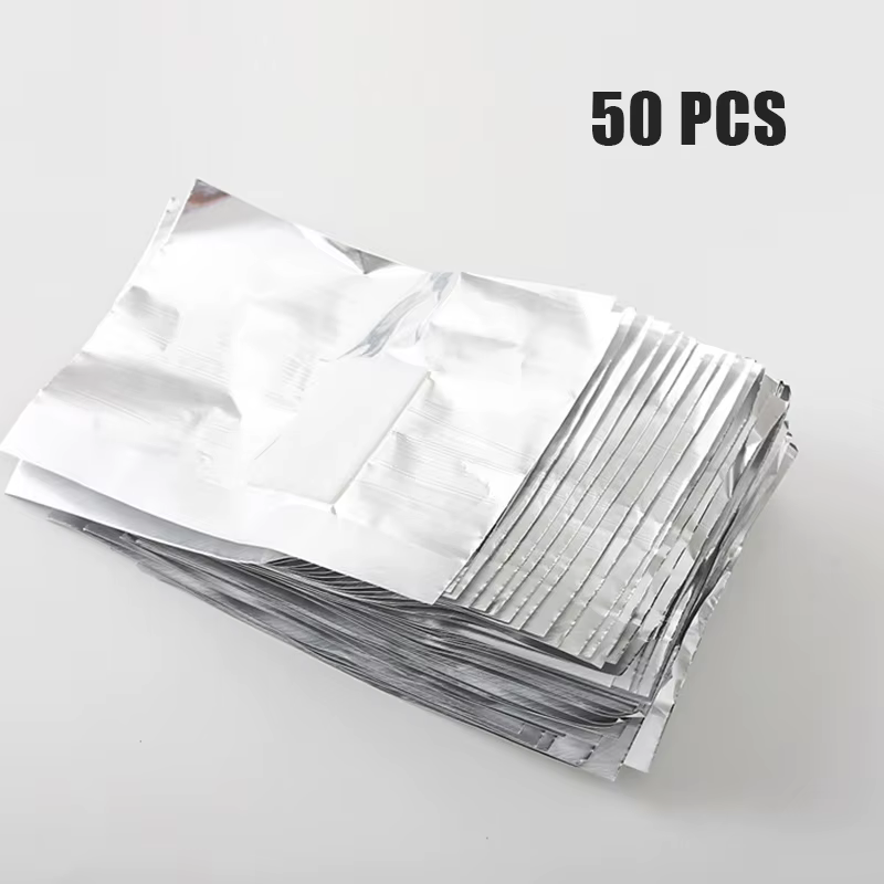 Serviettes démaquillantes pour ongles avec tampons en coton et feuille d'aluminium pour le nail art,