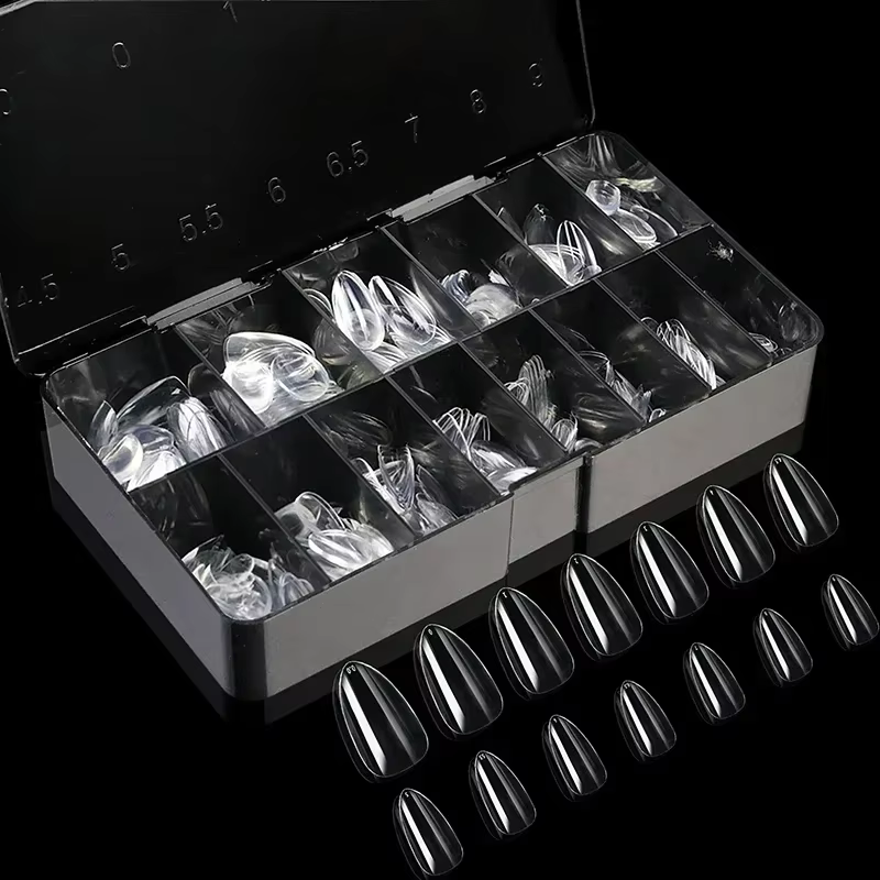 Boîte de faux-points en Gel souple, cercueil de Ballet sculpté naturel, amande, couverture complète,