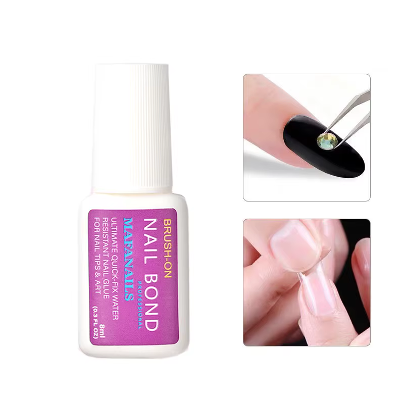 Colle à ongles à séchage rapide, 8ml, pour faux ongles, paillettes, acrylique, décoration de strass,