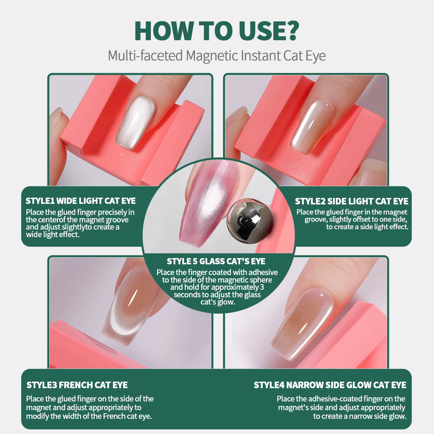 Nailpop mise à niveau oeil de chat aimant français creux oeil de chat Nail Art facile pour les début