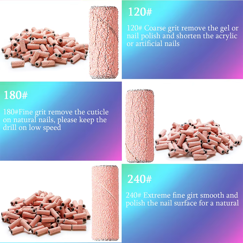 1000 pièces 3mm Mini zèbre ongles bandes de ponçage Machine électrique foret à ongles UV Gel acryliq