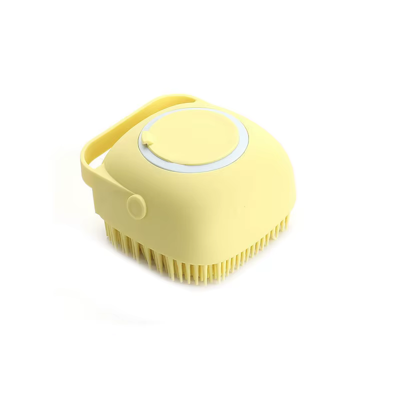 Brosse de bain en silicone souple pour animaux de compagnie, masseur, gel douche, outils de nettoyag