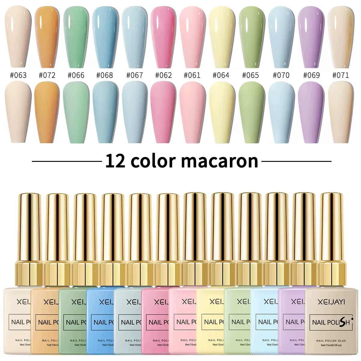 12PC vernis à ongles Gel ensemble bricolage Nail Art Design produits de manucure tremper Gel UV long