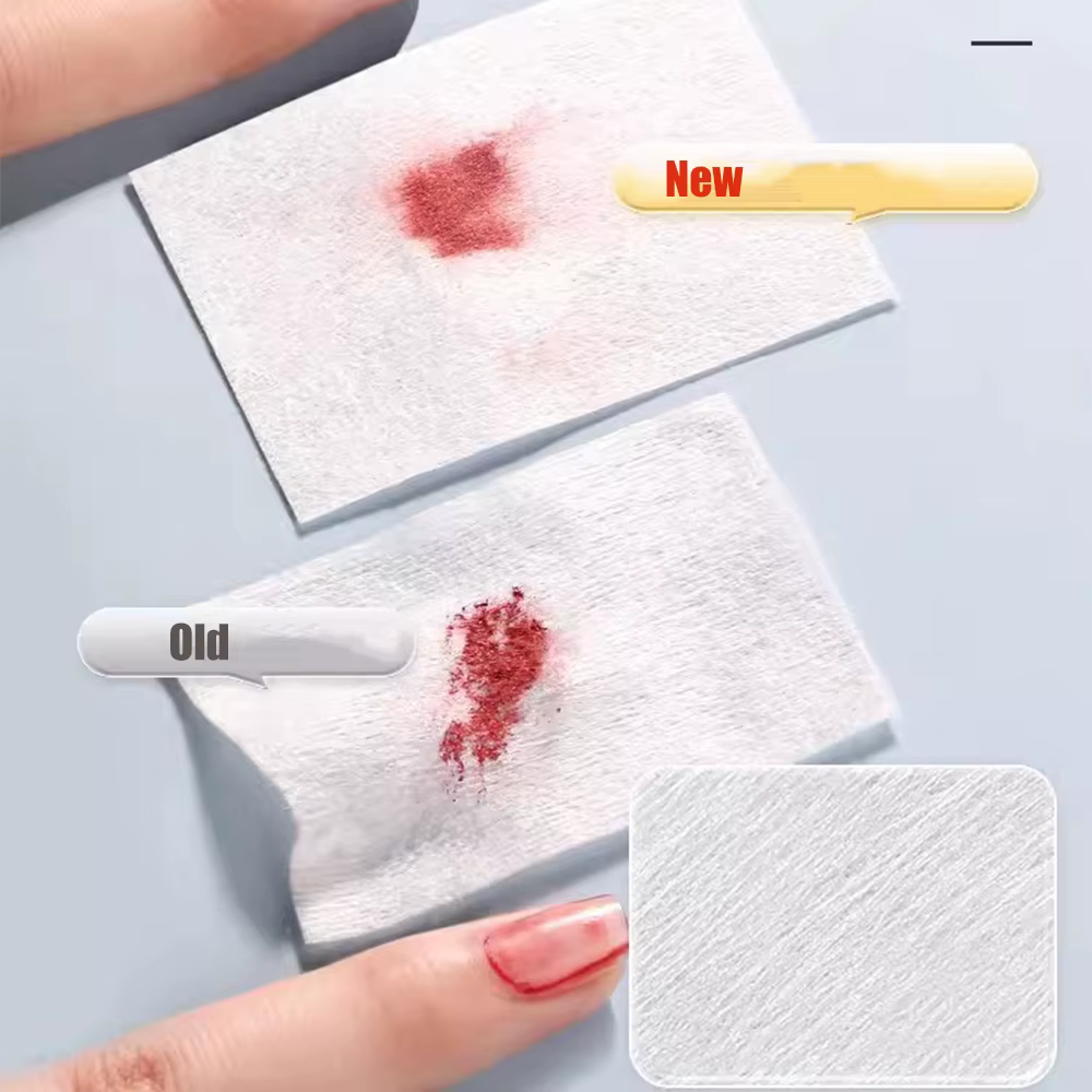 1000/500/100 pièces lingettes à ongles 100% tampons de coton non pelucheux dissolvant de vernis à on