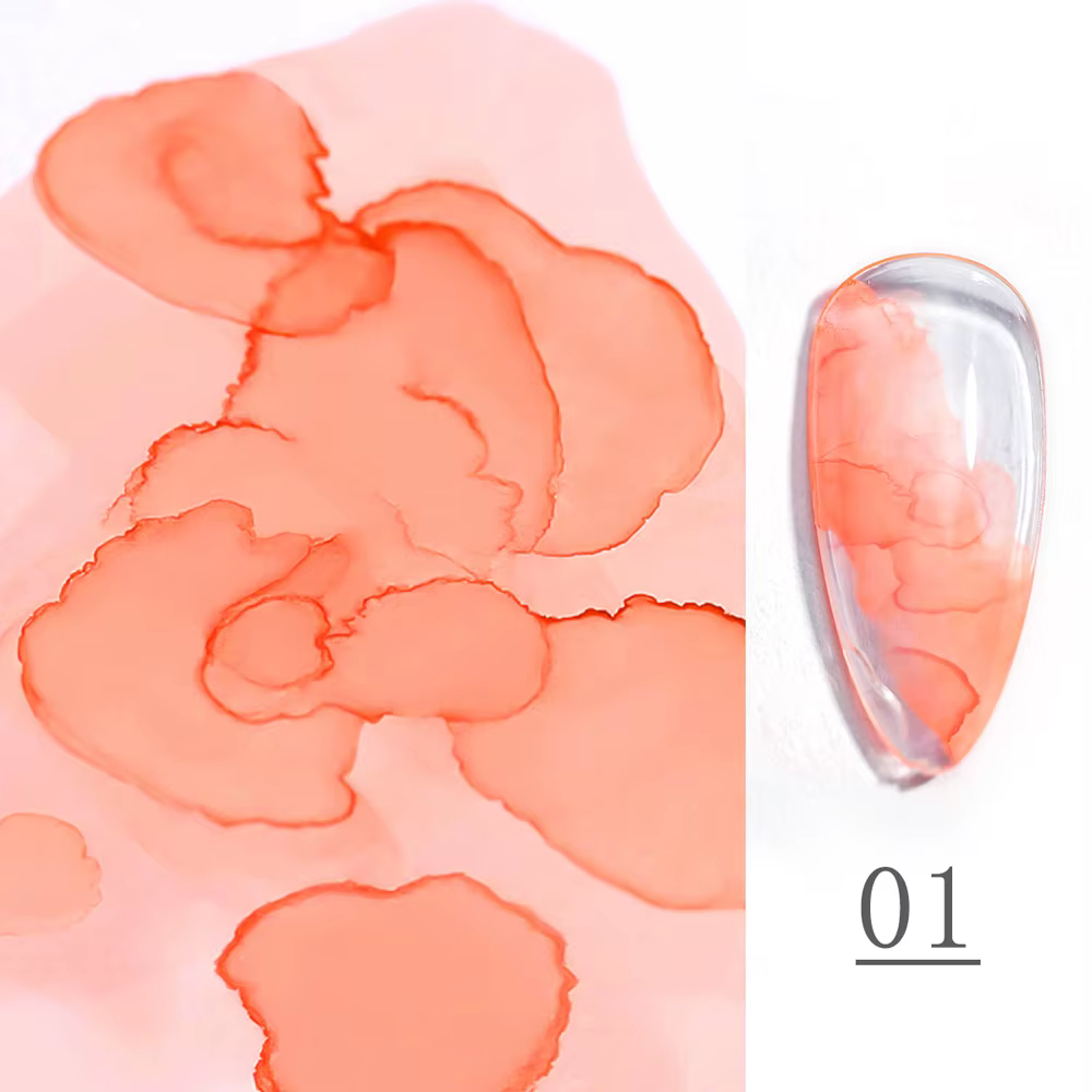 CANNI 9ml Encre à ongles effet marbre doré rose, séchage rapide, pour dessin à la main, gel DIY, séc