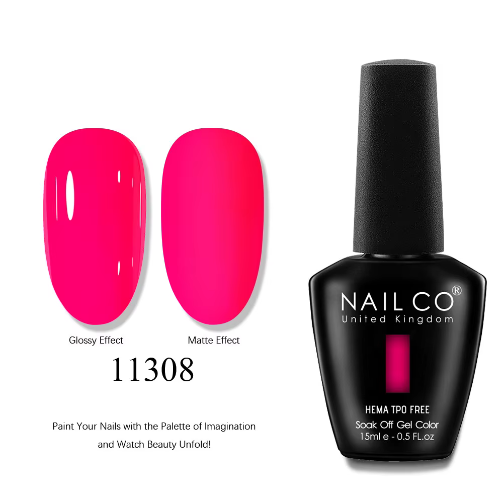 NAILCO 15ml Vernis Gel UV Hybride pour Ongles, Manucure d'Été, Top Coat et Base Coat, Sans HEMA ni T