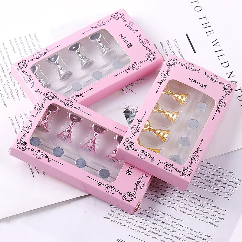 5/30 pièces/ensemble support magnétique pour ongles faux ongles pointe support de pratique support d