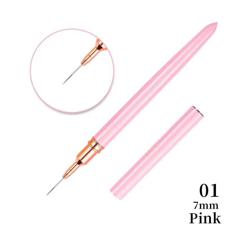 Pinceaux de doublure d'art d'ongle noir, lignes allongées, rayures, dessin, peinture de gel UV, conc