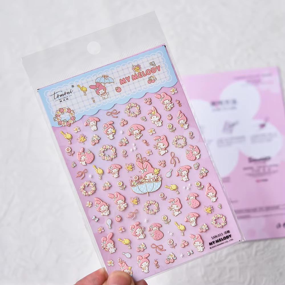 Tomoni Sanurgente-Autocollants 5D pour Ongles, Personnages d'Anime, Mélodie, N64, Mignon, Fourniture