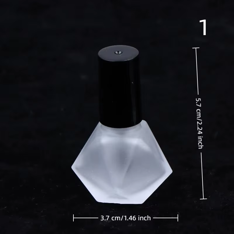 Flacon vide en verre mat de 5ml, 8ml, 10ml, 15ml pour vernis à ongles et gel, avec pinceau, pour rec