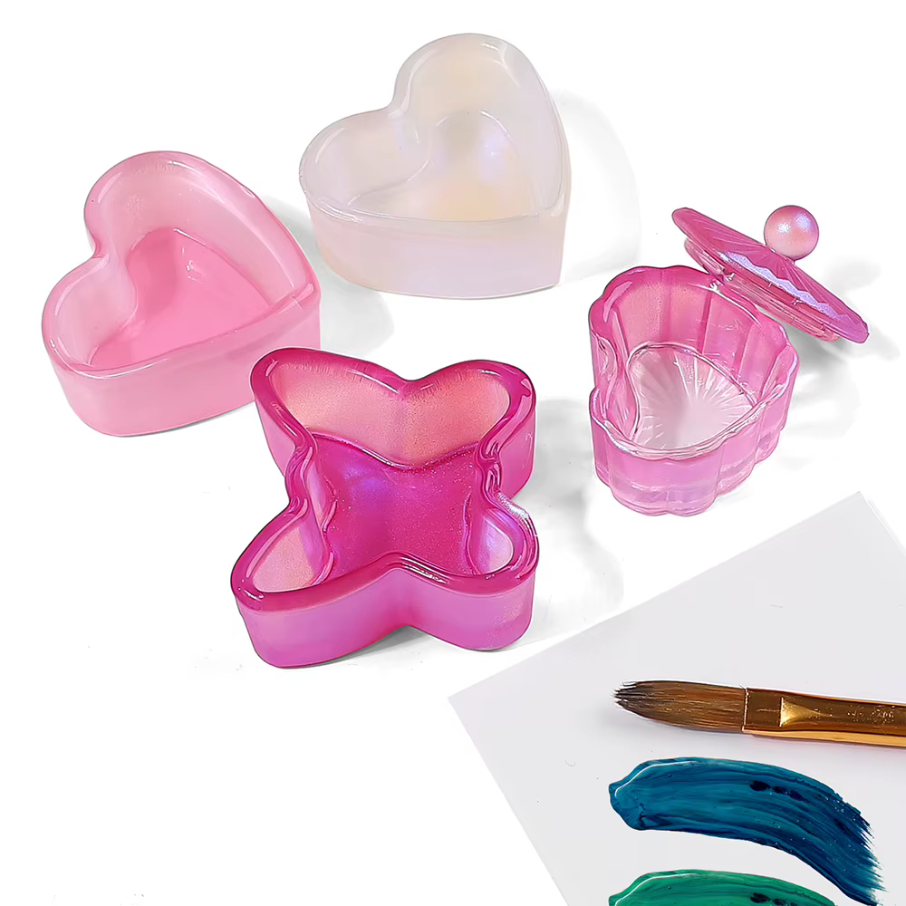 Verre de cristal plusieurs formes tasse à ongles poudre acrylique liquide Dappen plat bol support co