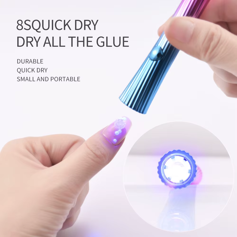 1 pièces lampe UV portative 2W longueur d'onde 365nm395nm lampe à ongles professionnelle sèche lampe
