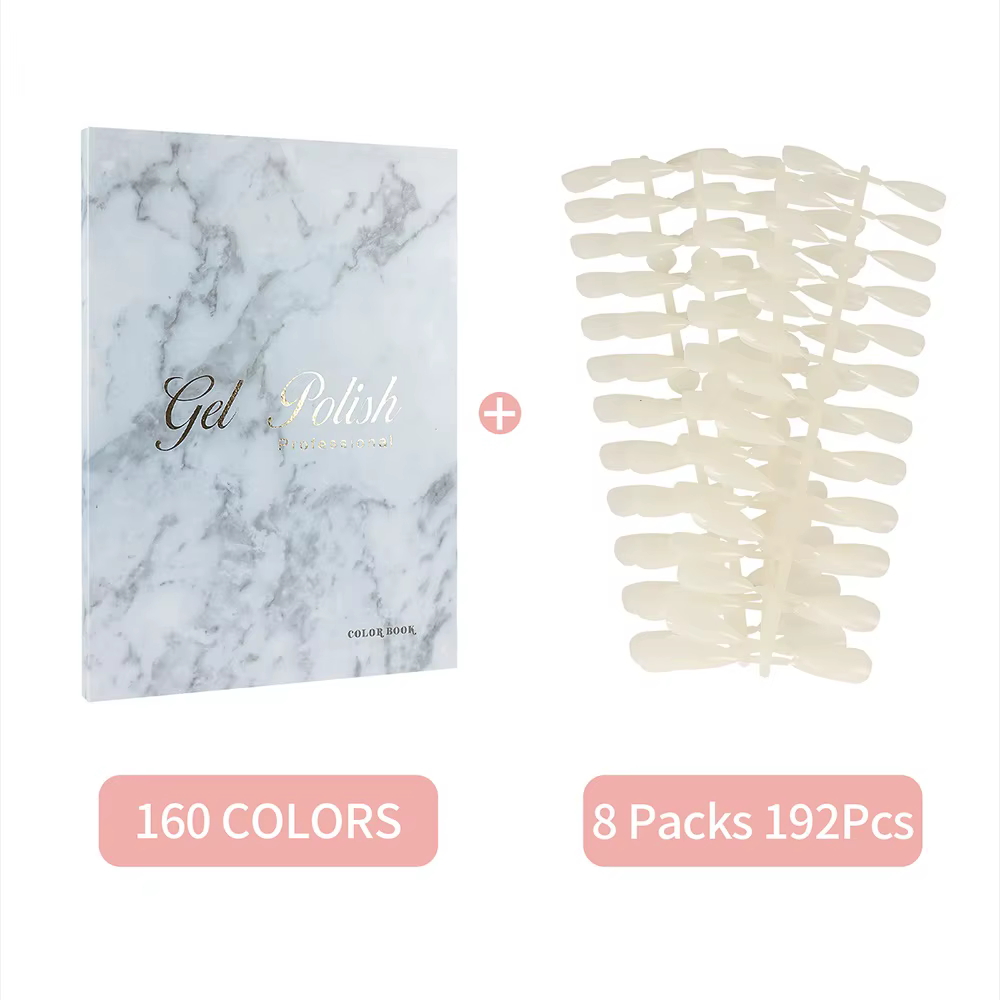 160 pièces couleurs faux ongles conseils livre d'affichage vernis à ongles livre de rangement faux o
