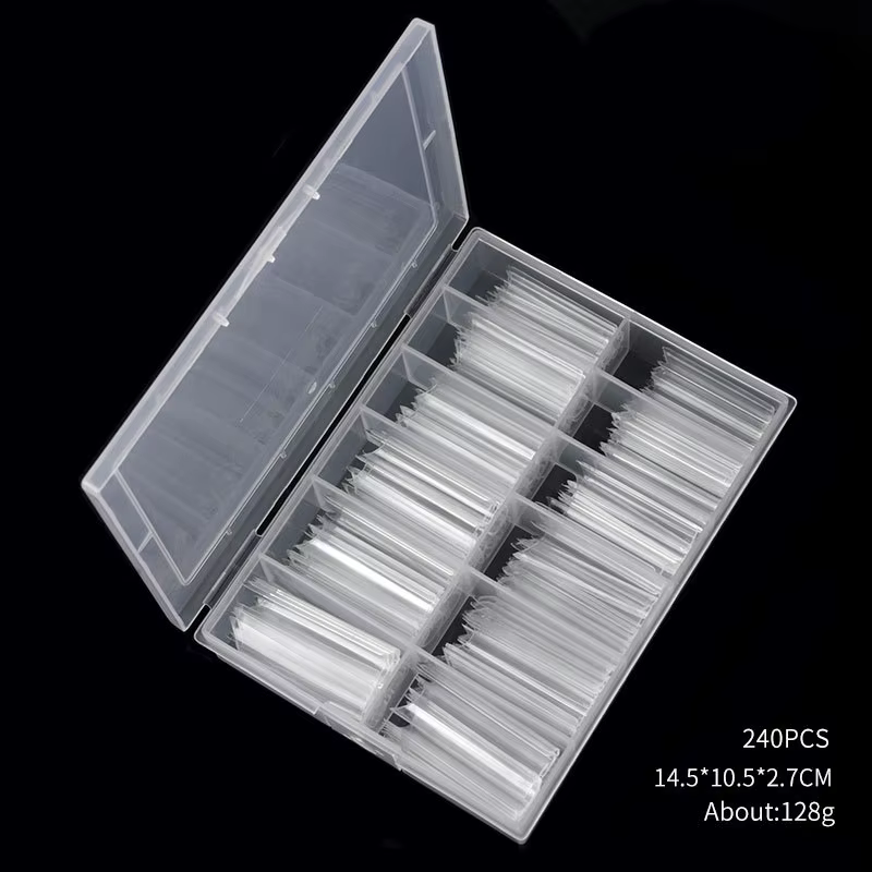 240 pièces/boîte multi-tailles XXL longs faux conseils presse sur ongles acryliques couverture compl