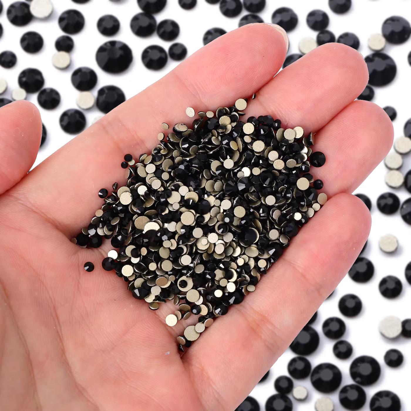 Strass à dos plat en verre astronomique doré, paillettes dorées de haute qualité, colle de charbon a