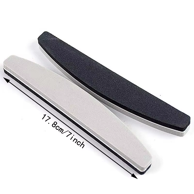 5 pièces éponge bloc lime à ongles 180/240 gris/noir bateau tampon à ongles Gel vernis Lime a Ongle 