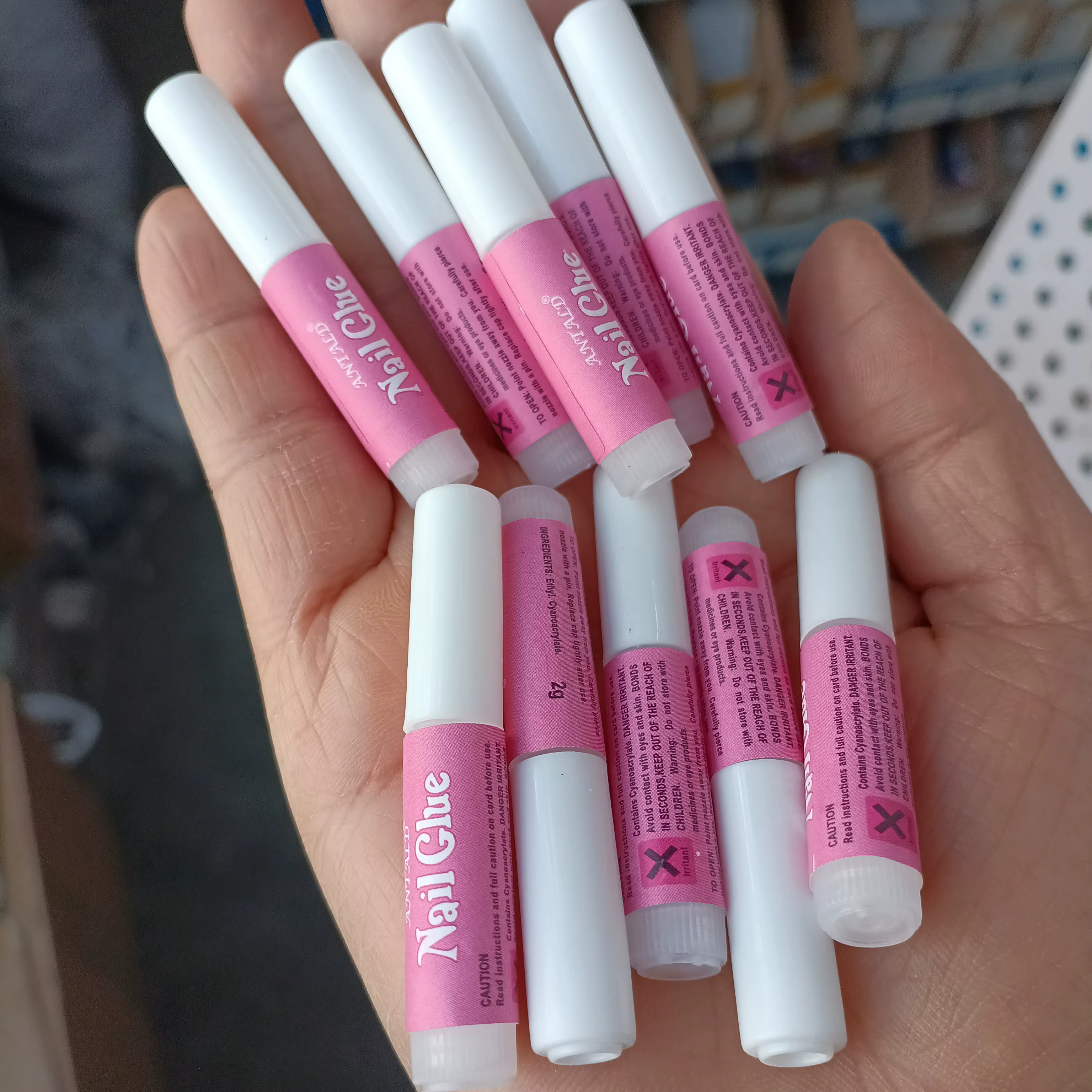 50 pièces colle à ongles pour ongles acryliques, colle pour pointes d'ongles colle professionnelle p