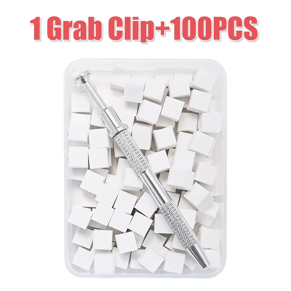 LINMANDA Éponges à ongles pour éponge d'art d'ongle ombrée avec pince en métal Brosse à ongles Range