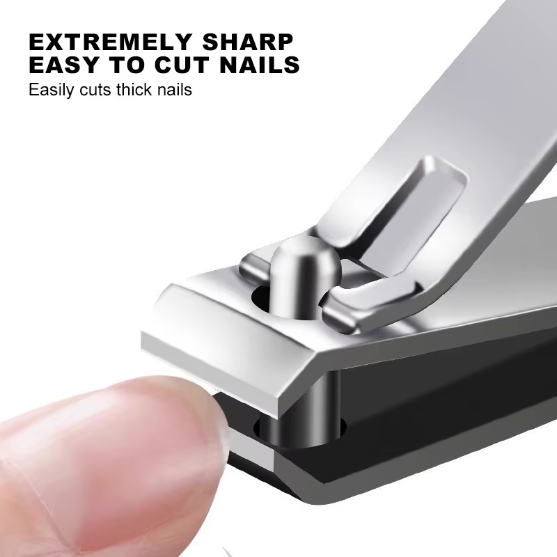 Coupe-ongles professionnel en métal, coupe-ongles avec lime à ongles, outils de manucure tranchants 