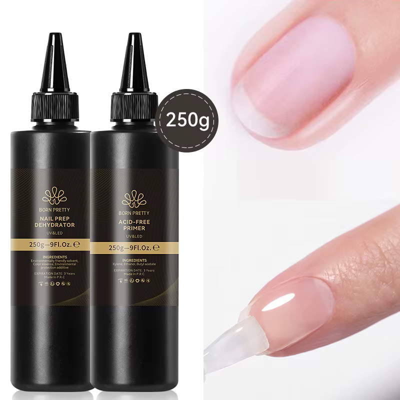 BORN PRTTY 250g déshydrateur de préparation d'ongles sans acide Gel de renfort sec à l'air Super adh