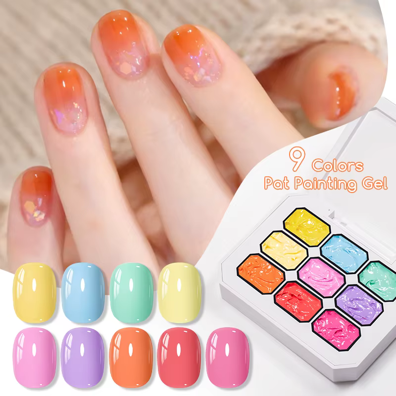 1-9 couleurs bonbons peinture à l'huile 3D Sculpture créative bricolage Gel tremper Gel ongles modél
